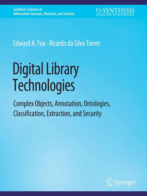 Title details for Digital Library Technologies by Edward A. Fox - Available